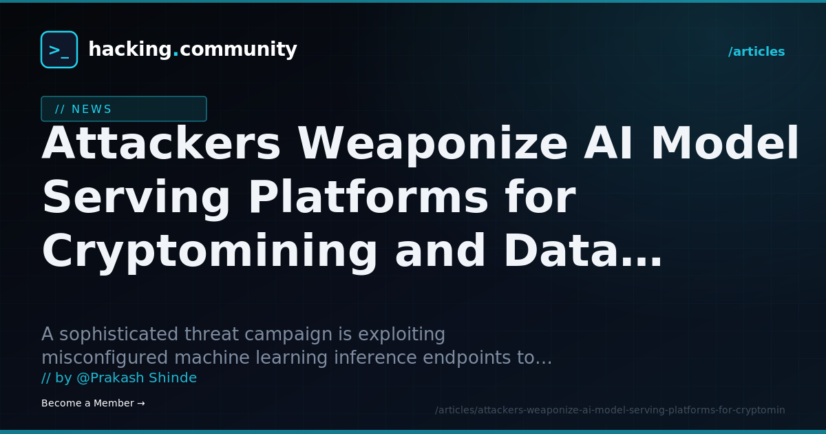 Attackers Weaponize AI Model Serving Platforms for Cryptomining and Data Exfiltration — hacking.community