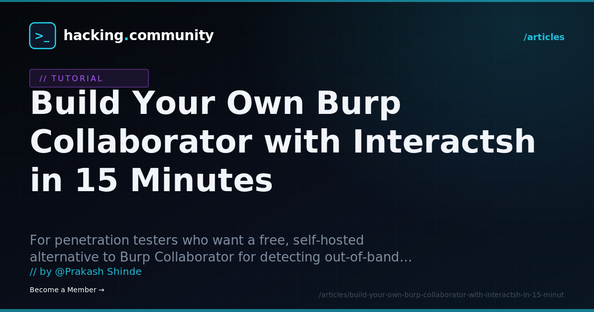 Build Your Own Burp Collaborator with Interactsh in 15 Minutes — hacking.community