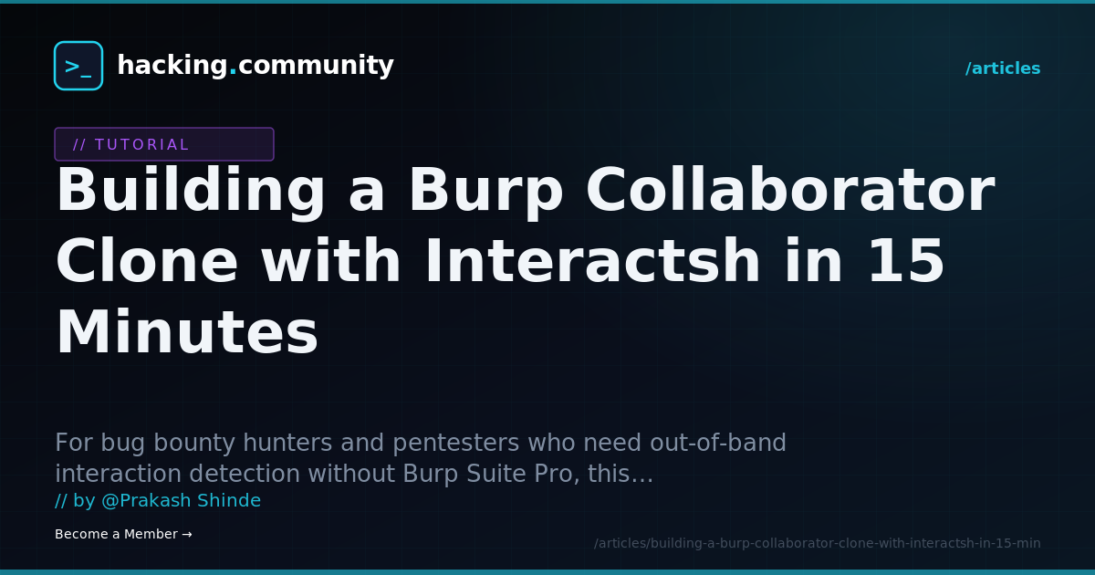 Building a Burp Collaborator Clone with Interactsh in 15 Minutes — hacking.community