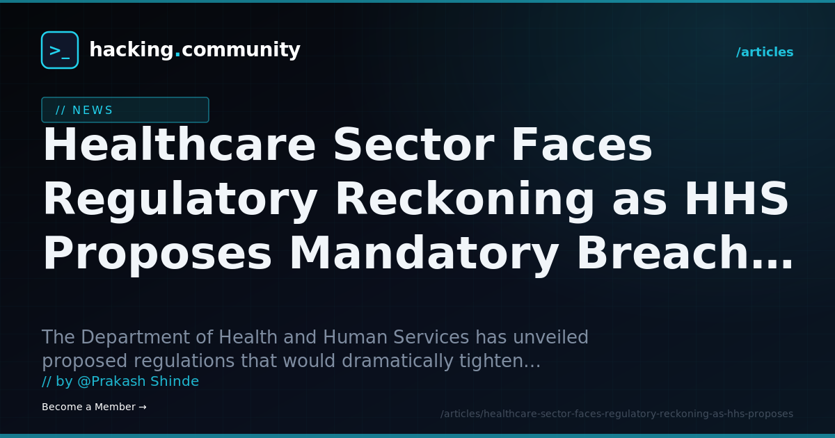 Healthcare Sector Faces Regulatory Reckoning as HHS Proposes Mandatory Breach Notification Timelines — hacking.community
